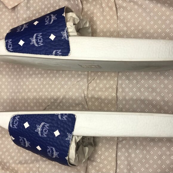 MCM Lifestyle Slide Blue & White – Size 12 - Picture 4 of 6